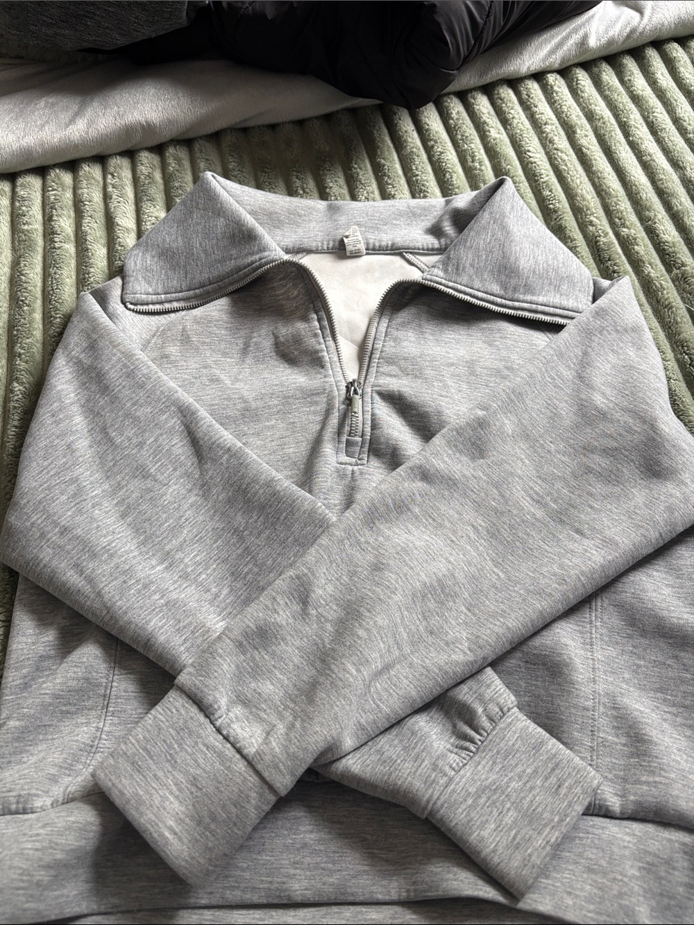 Kyodan Light Gray Women's Quarter-Zip Pullover Sweater